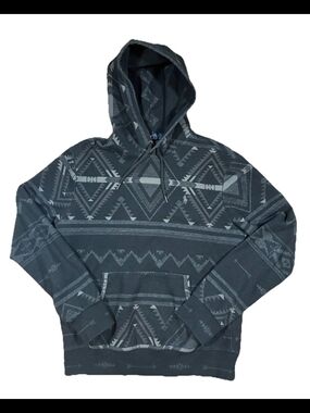 Polo by Ralph Lauren Men's Charcoal Geometric Hooded Pullover